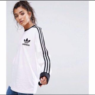 アディダス(adidas)のアディダスオリジナルス カリフォルニア Tee 長袖Tシャツ M 白 新品未使用(Tシャツ/カットソー(七分/長袖))