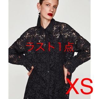 ザラ(ZARA)の最終価格、日曜まで‼️ZARA 新品 レースシャツチュニックワンピース(チュニック)