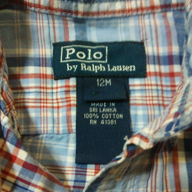 POLO RALPH LAUREN(ポロラルフローレン)のPOLORALPL チェックシャツ12M キッズ/ベビー/マタニティのキッズ服男の子用(90cm~)(その他)の商品写真