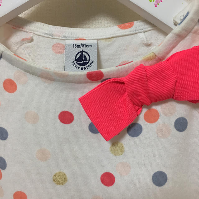 PETIT BATEAU(プチバトー)のプチバトー☆トップス18M キッズ/ベビー/マタニティのベビー服(~85cm)(シャツ/カットソー)の商品写真