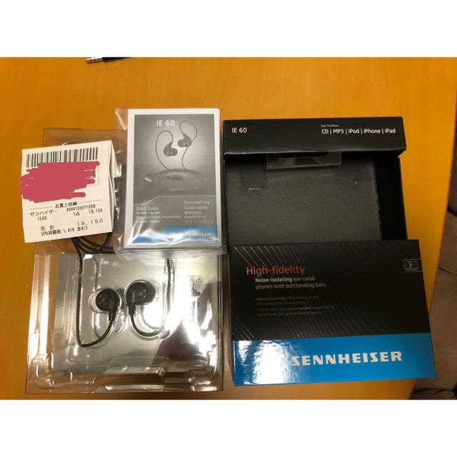 SENNHEISER(ゼンハイザー)のSENNHEISER IE60 ゼンハイザー イヤホン スマホ/家電/カメラのオーディオ機器(ヘッドフォン/イヤフォン)の商品写真