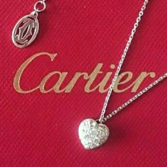 Cartier(カルティエ)のカルティエ ❤ ハート ダイヤモンド ネックレス 本物 レディースのアクセサリー(ネックレス)の商品写真