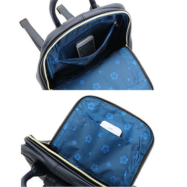 CLATHAS(クレイサス)の新品未使用　クレイサス　リュック　ネイビー　紺　可愛い　バッグ　カメリア　花柄 レディースのバッグ(リュック/バックパック)の商品写真