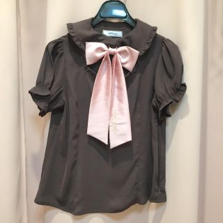 アンクルージュ(Ank Rouge)のリボン♡ショコラカラーブラウス(シャツ/ブラウス(半袖/袖なし))