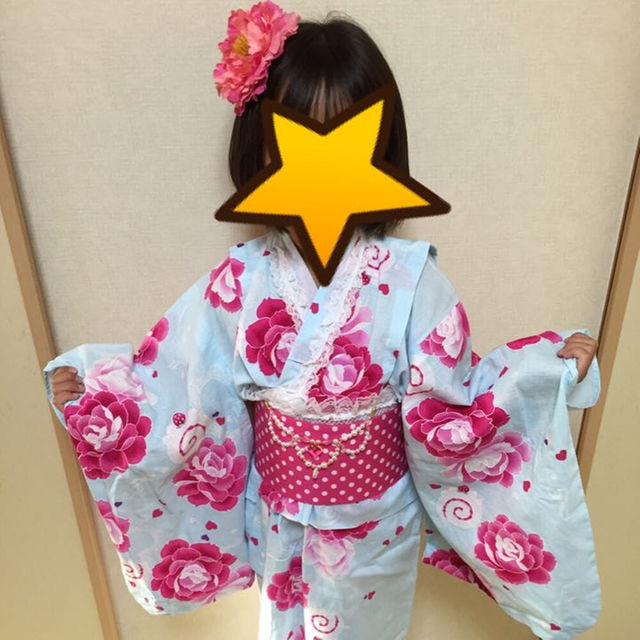 浴衣 5〜6歳用 キッズ/ベビー/マタニティのキッズ服女の子用(90cm~)(その他)の商品写真