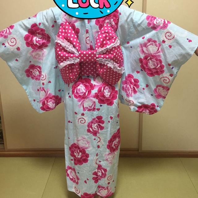 浴衣 5〜6歳用 キッズ/ベビー/マタニティのキッズ服女の子用(90cm~)(その他)の商品写真