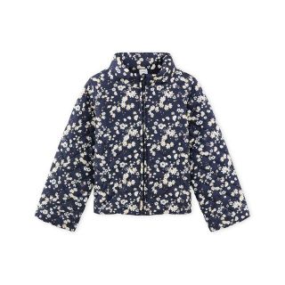 プチバトー(PETIT BATEAU)の新品未使用　3ans プチバトー　小花柄キルティングジャケット　ブルゾン(ジャケット/上着)