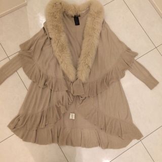 ダブルスタンダードクロージング(DOUBLE STANDARD CLOTHING)のヴァニラクチュール ファーカーディガン ダブスタ ZARA ルシェルブルー(カーディガン)