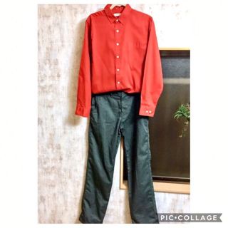 ジーアールエヌ(grn)の【新品】80'sファッション シャツ チノパン セット レトロ(スラックス)