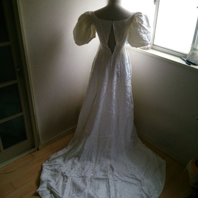 ヴィンテージ桂由美ウェディングドレス 袖バルーン - ウェディング