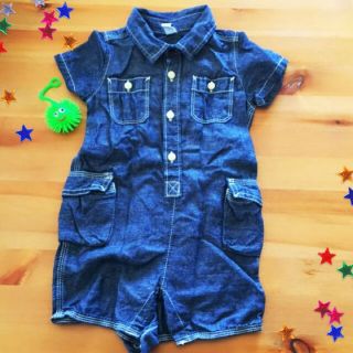 ベビーギャップ(babyGAP)のbabyGAP ジーンズロンパース 80cm(カバーオール)