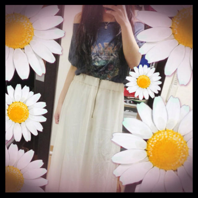 ハイウエストシフォンマキシ丈 レディースのスカート(ロングスカート)の商品写真
