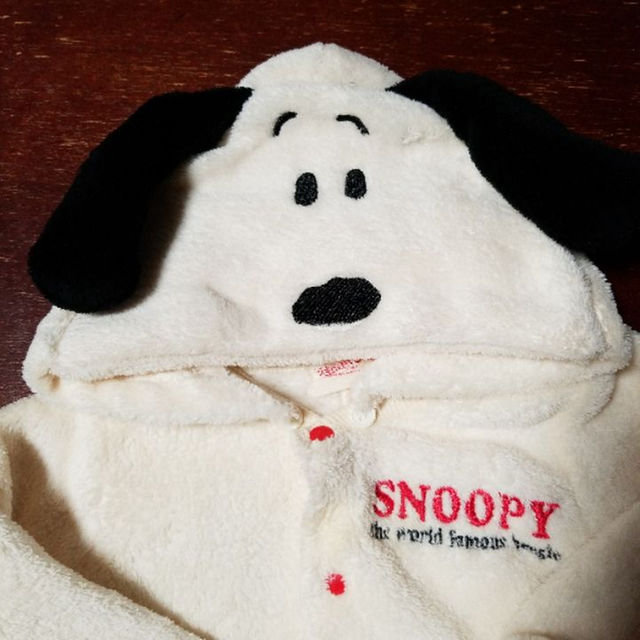 SNOOPY(スヌーピー)の美品 スヌーピーカバーオール キッズ/ベビー/マタニティのベビー服(~85cm)(カバーオール)の商品写真