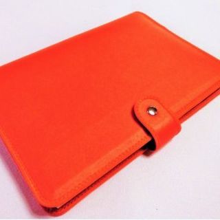 【ほぼ日手帳・ノートカバー】Ａ５サイズ■ベルト止め■オレンジ(その他)