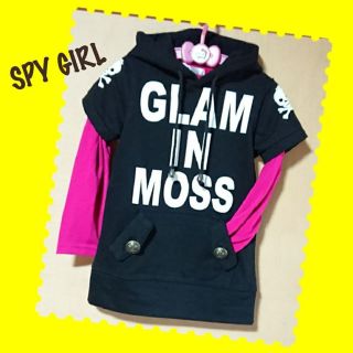 【新品】RONI好きさん◆重ね着に◆spy girl◆半袖スウェットワンピース(ワンピース)