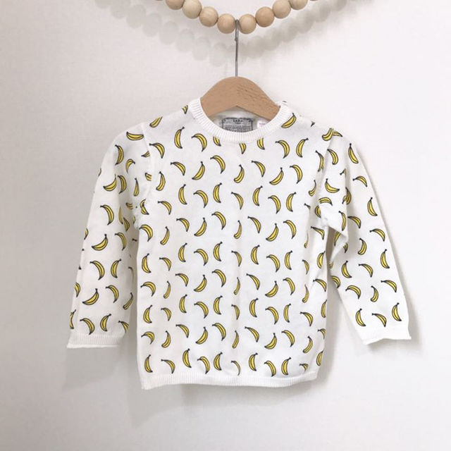 ZARA KIDS(ザラキッズ)のzara baby バナナ柄セーター 9/12months 80cm キッズ/ベビー/マタニティのベビー服(~85cm)(その他)の商品写真