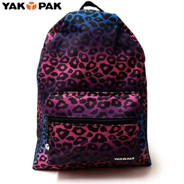 新品 YAKPAK ユニセックス レオパード柄 バックパック メンズのバッグ(その他)の商品写真
