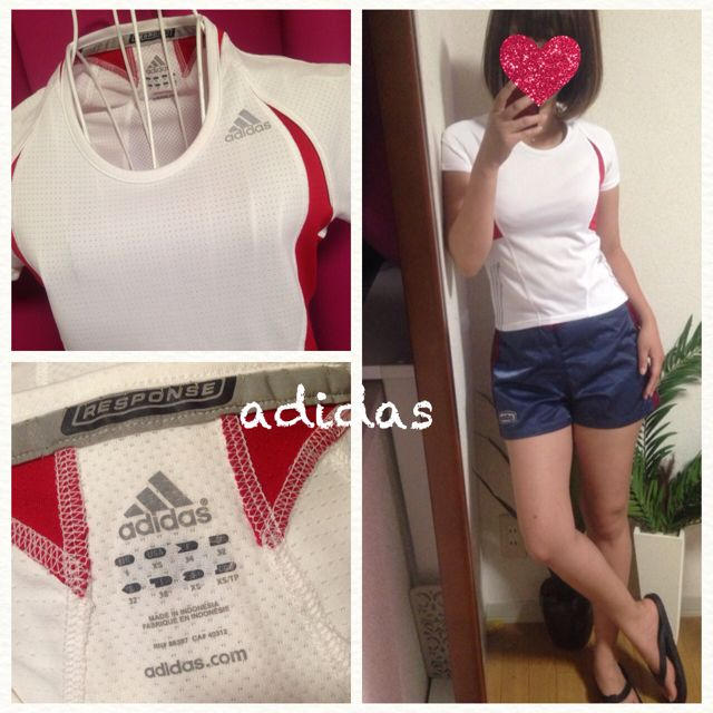 adidas(アディダス)の送込✨adidasスポーツTシャツ レディースのトップス(Tシャツ(半袖/袖なし))の商品写真