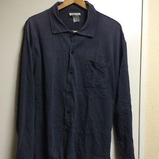 アニエスベー(agnes b.)のアニエスベー ボタンシャツ カーディガン Lサイズ サイズ3 日本製 黒(シャツ)