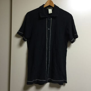 ヨウジヤマモト(Yohji Yamamoto)のY’s for men ヨウジヤマモト 半袖ボタンシャツ 黒 サイズ3(シャツ)