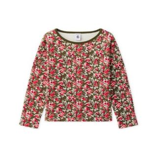 プチバトー(PETIT BATEAU)のプチバトー　スウェットフラワープリントプルオーバー　5ans(Tシャツ/カットソー)