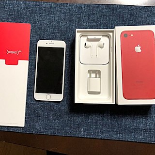 アップル(Apple)の[kou様専用]超美品 iPhone7 RED 128GB SIMフリー(スマートフォン本体)