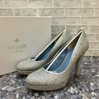 【美品】BENIR ベニル ウェディング シューズ グリッター 37 ブライダル(ハイヒール/パンプス)