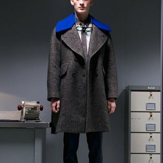 カルヴェン(CARVEN)のCARVEN mens カルヴェン  グレンチェック オーバーサイズコート Pコ(ピーコート)