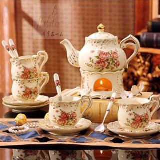 西洋姫系ティーカップ&ソーサー 4客セット 花柄,陶器.食器 お皿