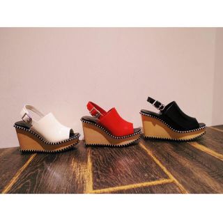 マウジー(moussy)のlalala様専用♡MOUSSY WOOD WEDGE SANDALS(サンダル)