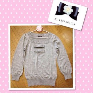 ウィルセレクション(WILLSELECTION)の美品 ウィルセレクション グレーニット(ニット/セーター)