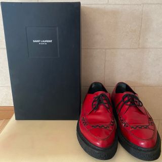 サンローラン(Saint Laurent)のSAINT LAURENT PARIS ラバーソール 赤 クリーパーズ14AW(ドレス/ビジネス)