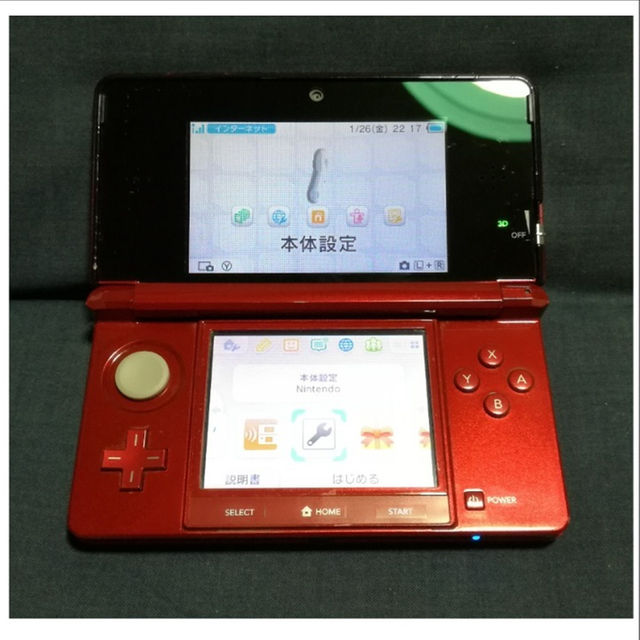 ニンテンドー　3DS 赤 レッド　本体　動作確認済