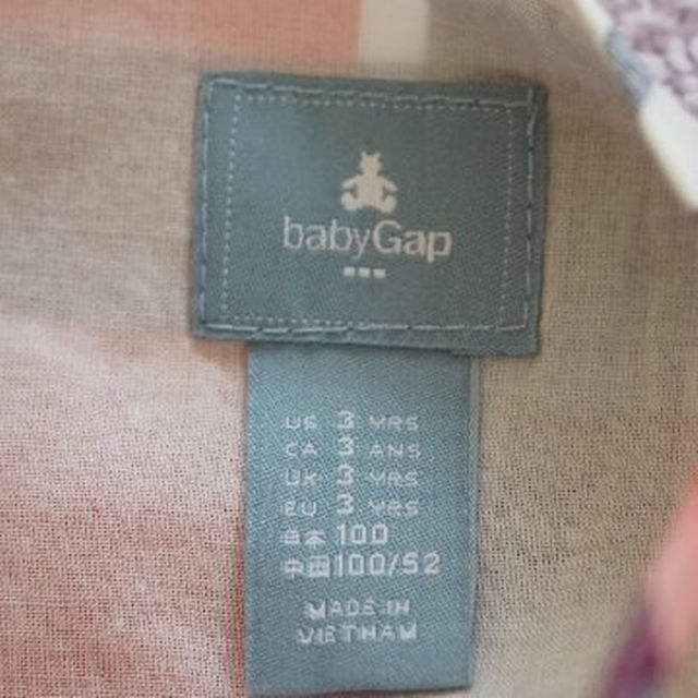 babyGAP(ベビーギャップ)の(美品）baby　ＧＡＰ　１００サイズ　ワンピース キッズ/ベビー/マタニティのキッズ服女の子用(90cm~)(ワンピース)の商品写真