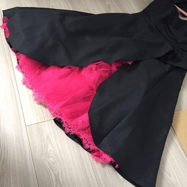 大幅お値下げ！黒ピンク☆パーティドレス レディースのフォーマル/ドレス(その他ドレス)の商品写真