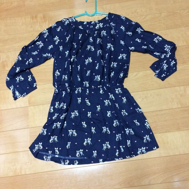 UNIQLO(ユニクロ)のミニワンピ  150cm  ユニクロ キッズ/ベビー/マタニティのキッズ服女の子用(90cm~)(ワンピース)の商品写真