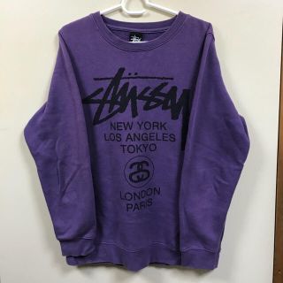 ステューシー(STUSSY)のstussy トレーナー スウェット S パープル(スウェット)