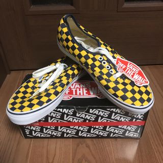 ヴァンズ(VANS)の新品未使用 Vans バンズ イエローチェッカーフラッグ  オーセンティック(スニーカー)