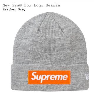 シュプリーム(Supreme)のsupreme box logo beanie グレー オレンジ(その他)