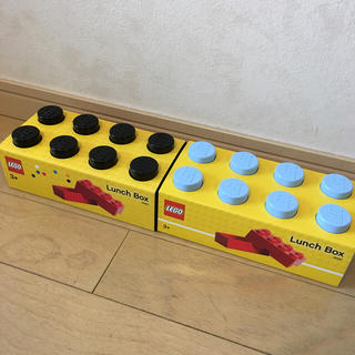レゴ(Lego)の【新品、未使用】レゴ ストレージ ランチボックス2個セット 黒 水色(知育玩具)