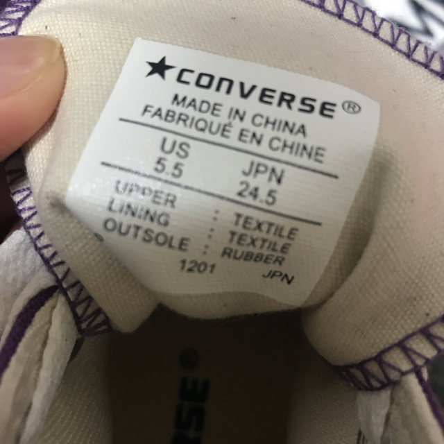 CONVERSE(コンバース)のコンバース 紫 レディースの靴/シューズ(スニーカー)の商品写真