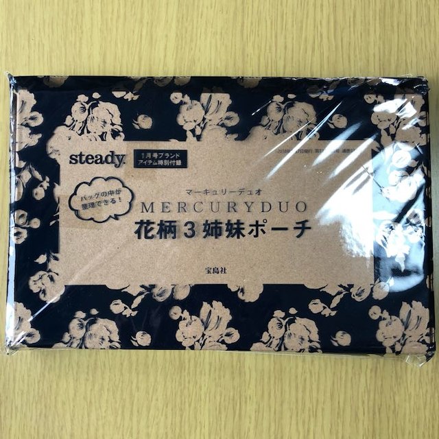 MERCURYDUO(マーキュリーデュオ)のSteady.1月号付録 マーキュリーデュオ 花柄ポーチ レディースのバッグ(ボディバッグ/ウエストポーチ)の商品写真