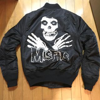 エイチアンドエム(H&M)の即完売モデル H&M MISFITS ミスフィッツ MA-1 黒 ブラック XS(ブルゾン)