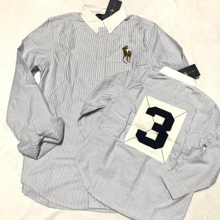 ラルフローレン(Ralph Lauren)の新品✨ビッグポニー バックナンバー3 ラガーデザイン シャツ 4/4T(110)(ブラウス)