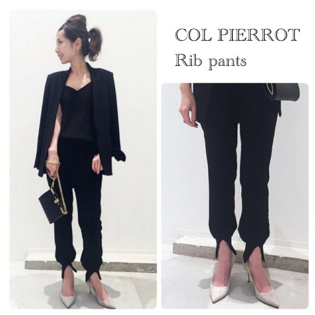 L'Appartement DEUXIEME CLASSE(アパルトモンドゥーズィエムクラス)の新品定価以下◇COLPIERROT Ribpants◇ネイビー◇36◇再出品 レディースのパンツ(カジュアルパンツ)の商品写真