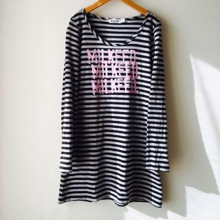 ミルクフェド(MILKFED.)のmilk.fed ボーダー Tシャツワンピース♡(ミニワンピース)