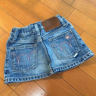 エドウィン(EDWIN)の【値下げ】【105-120】EDWIN デニム ミニスカート 刺繍入り(スカート)