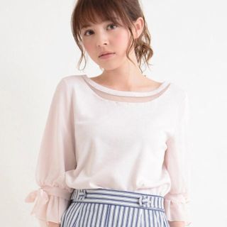 マジェスティックレゴン(MAJESTIC LEGON)の【まり様 専用】マジェスティックレゴン 袖異素材リボン付プルオーバー(その他)