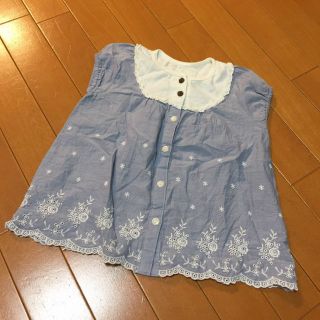 ビケット(Biquette)のりまこ様専用【110】【美品】Biquette ガールズ 前開き ブラウス素材(その他)