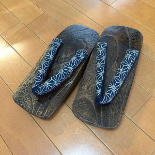 【値下げ】【新品・未使用】メンズ 下駄 古典柄(下駄/草履)